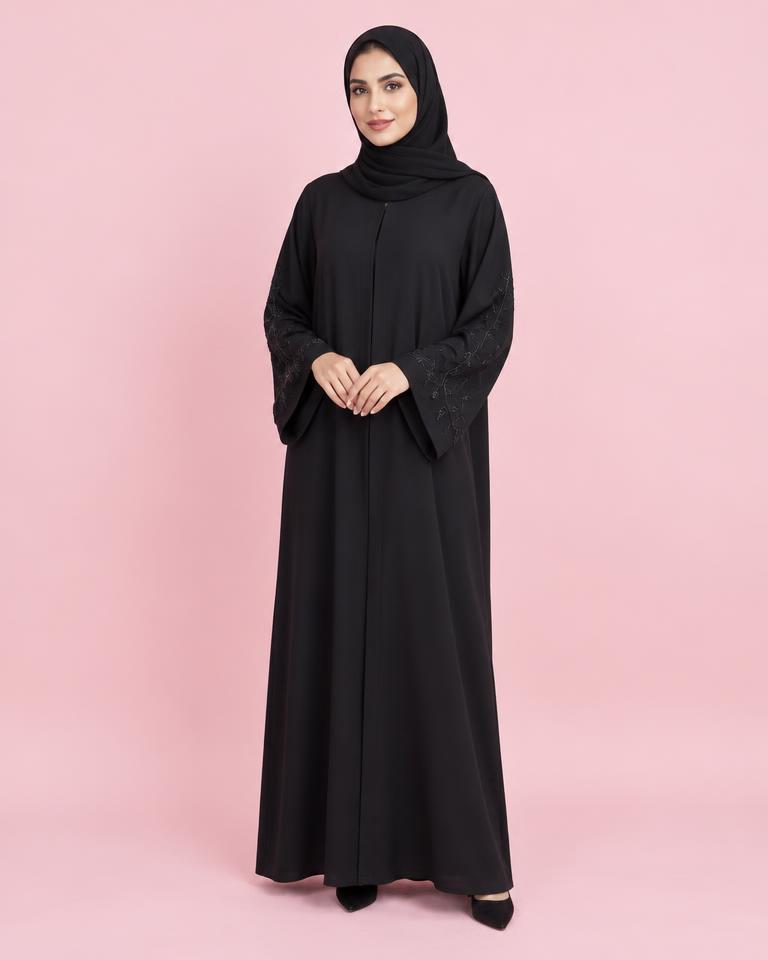 Embroidered Sleeve Abaya