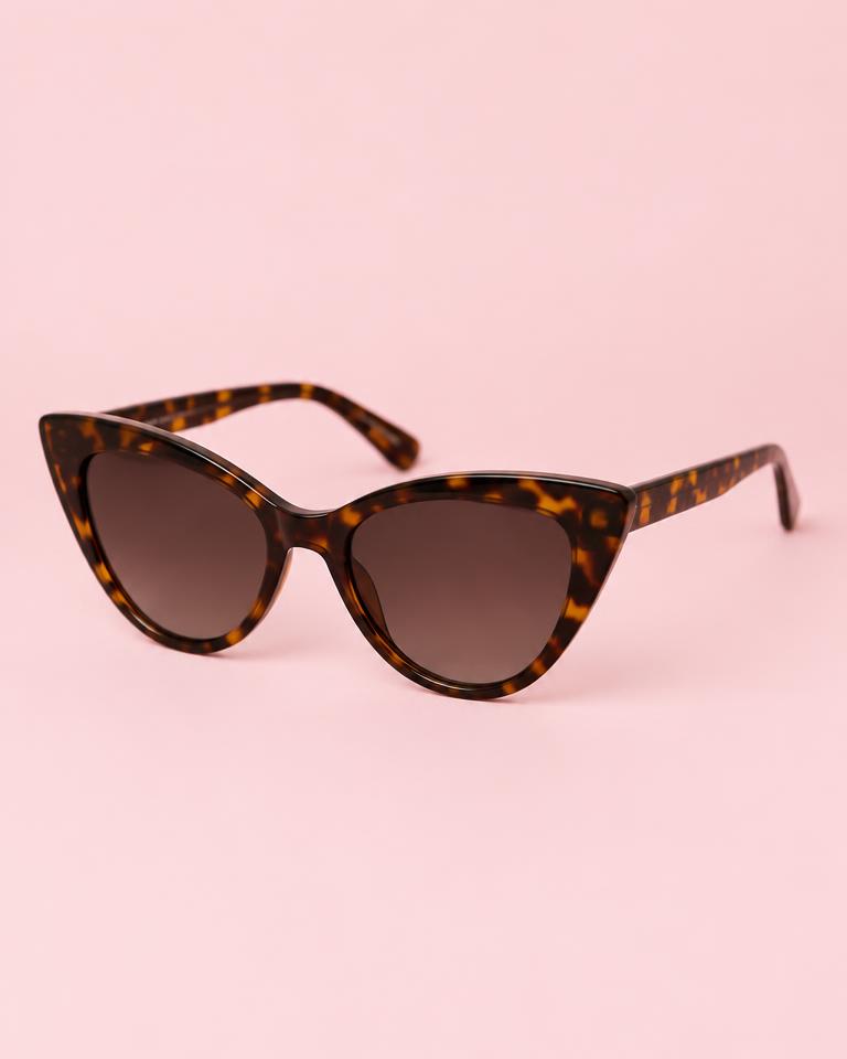 Tortoise Cat-Eye Sunglasses