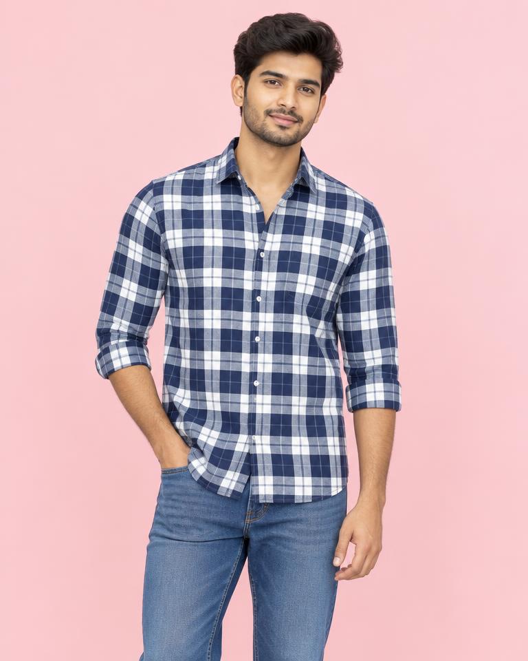 Casual Check Cotton Shirt