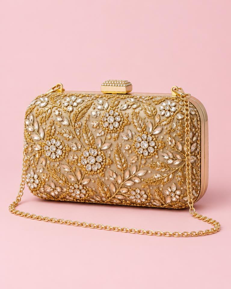 Crystal Embellished Party Clutch