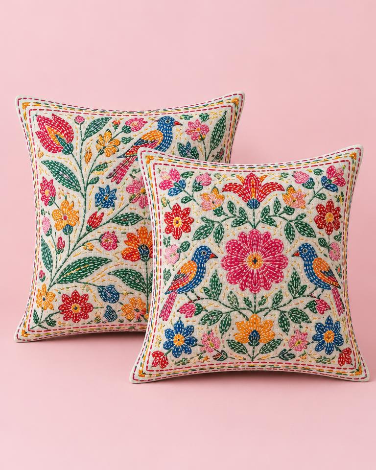 Nakshi Kantha Cushion Covers · Set of 2