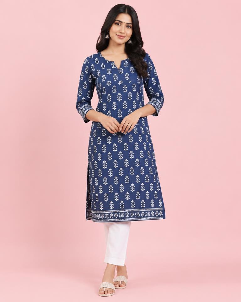 Block-Print Cotton Kurti