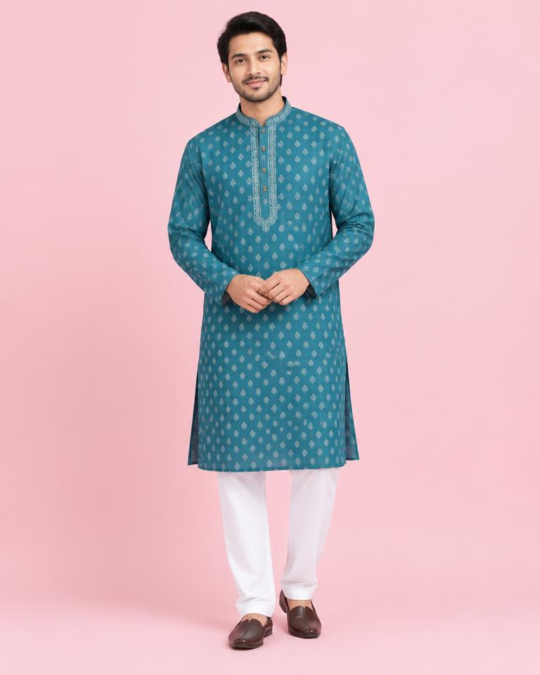 Printed Cotton Panjabi